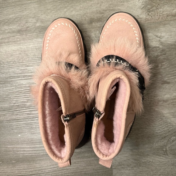 Ugg Fluff Punk Ankle Boots Pink - Picture 4 of 4
